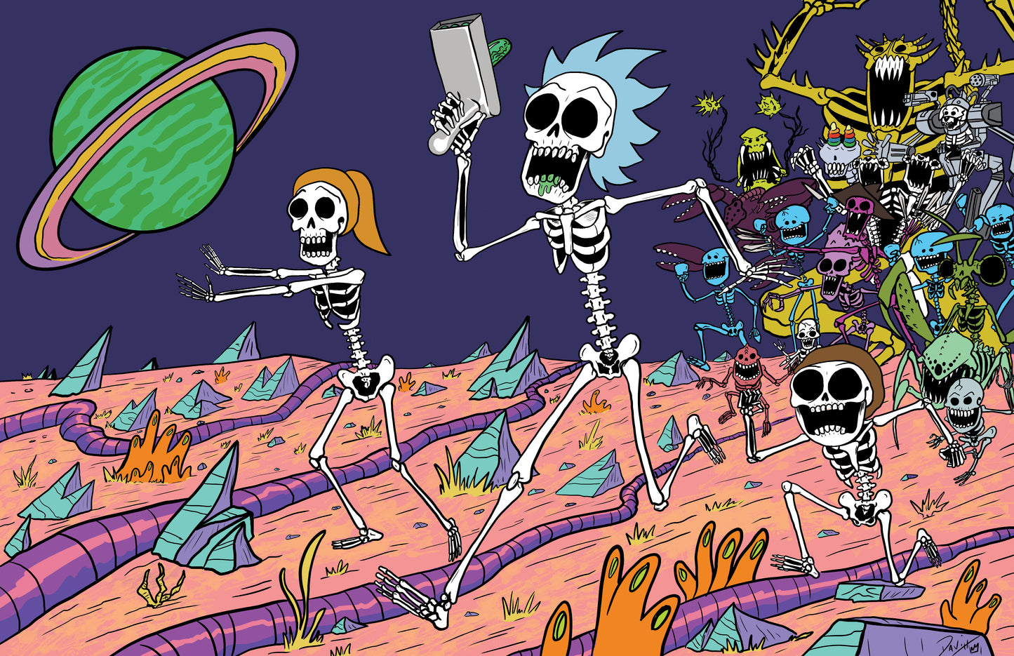 Skele-Rick, Brah! Print