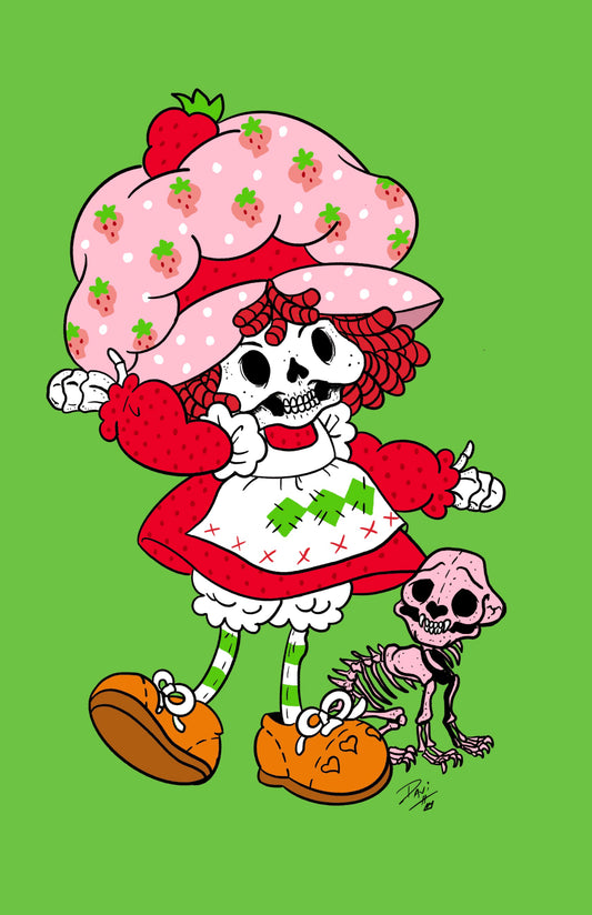 Strawberry Skull-Cake Print