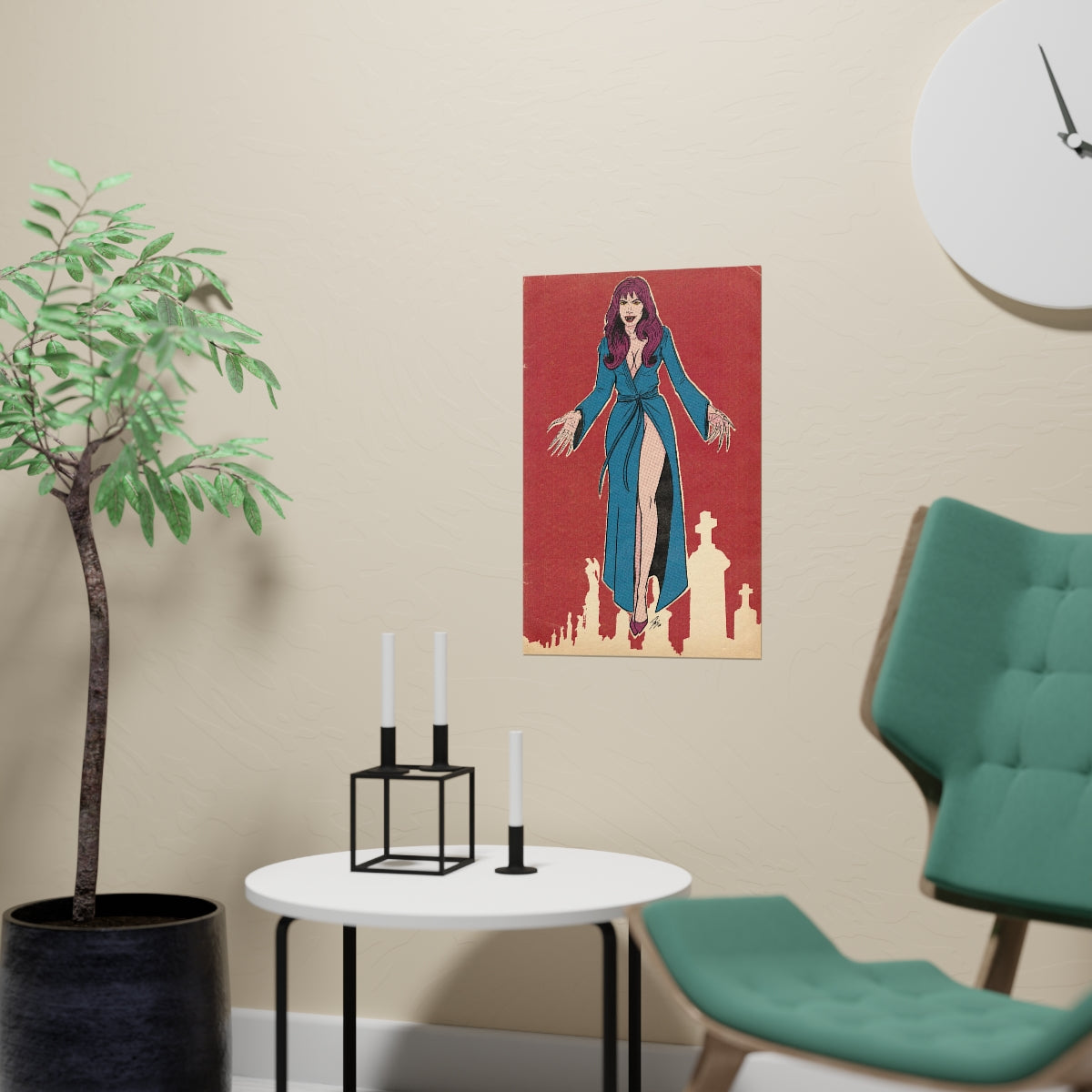 1960's Vixen Vampire Print