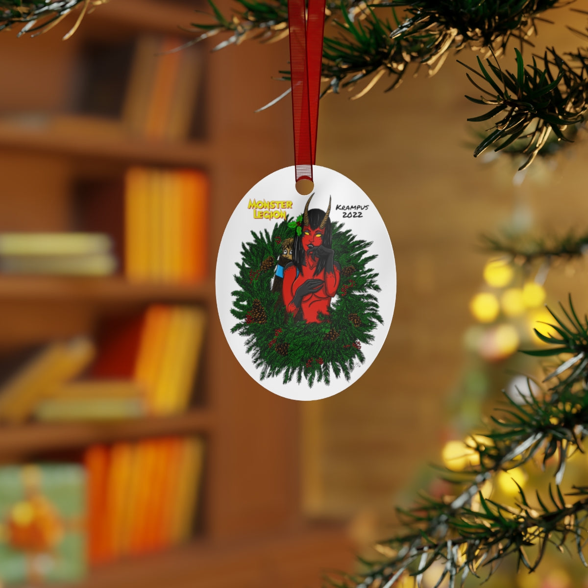 Naughty List Metal Ornament