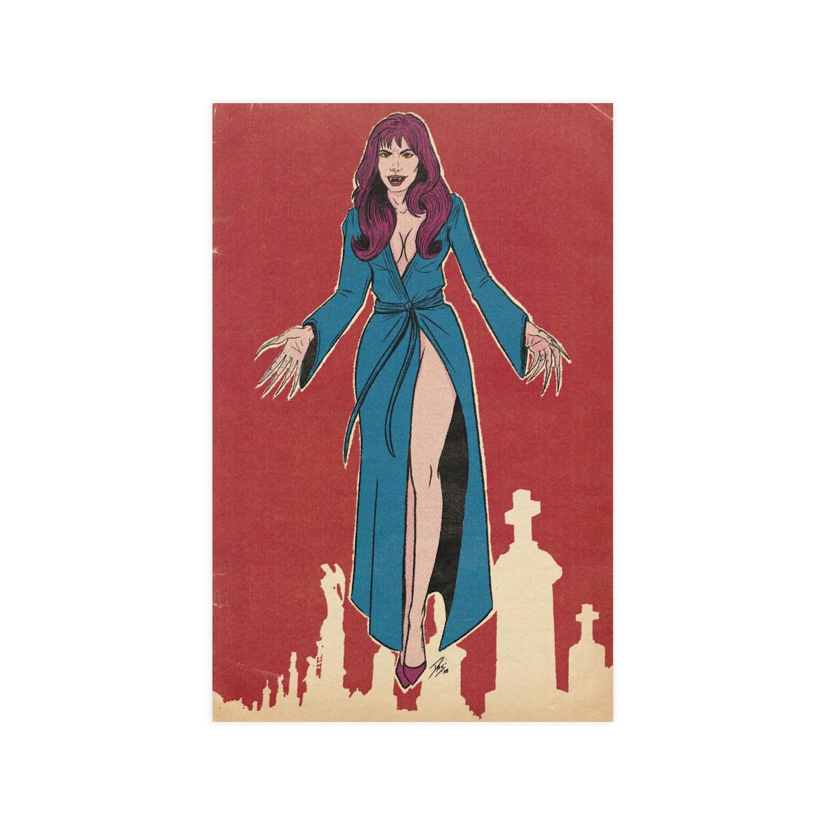 1960's Vixen Vampire Print