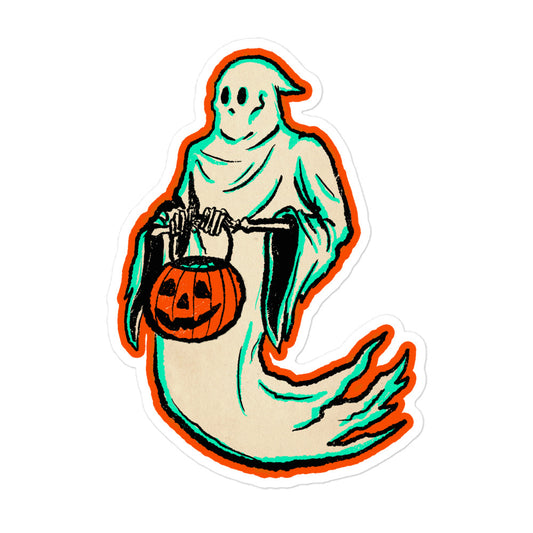 Trick or Treat Ghost Sticker