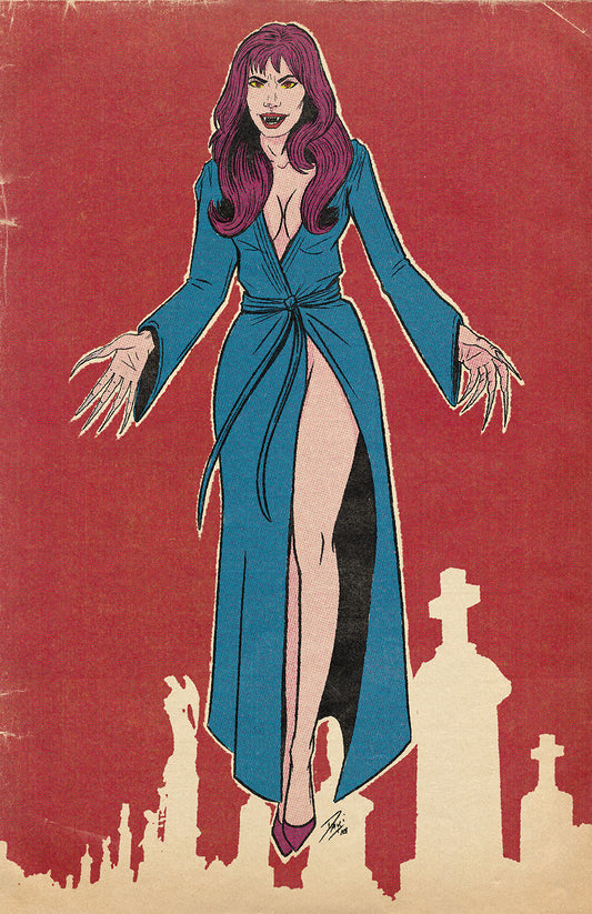 1960's Vixen Vampire Print