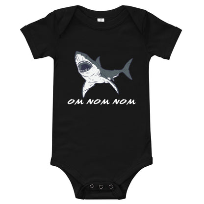 Om Nom Nom Shark Baby Bodysuit