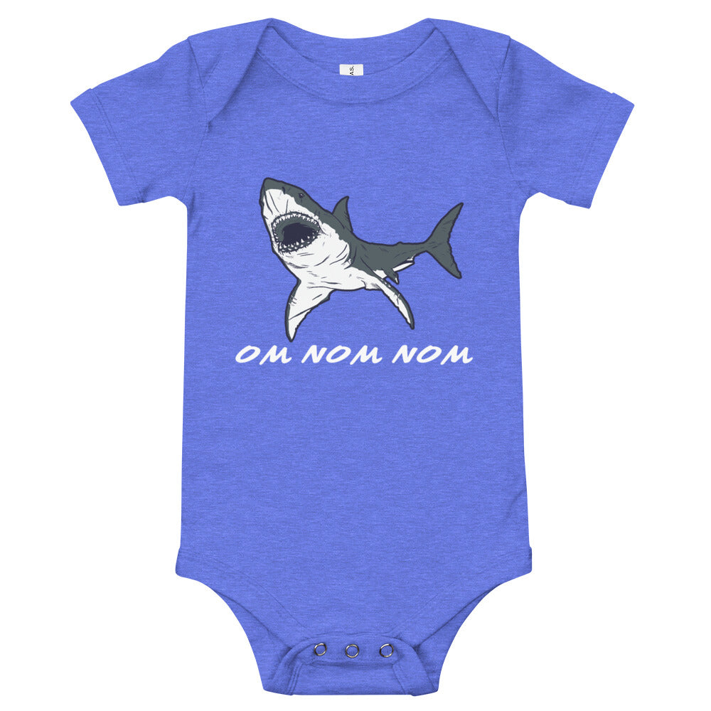 Om Nom Nom Shark Baby Bodysuit